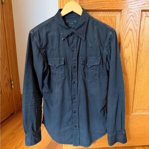 Ralph Lauren Polo Black Western Button-Down